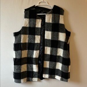 Black and White Checkered Vest